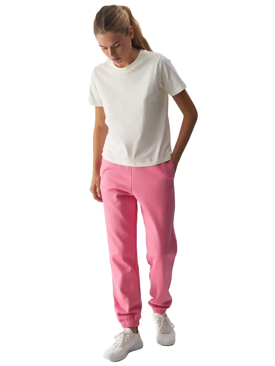 Spodnie dresowe damskie 4F 4FWAW24TTROF0819-54S