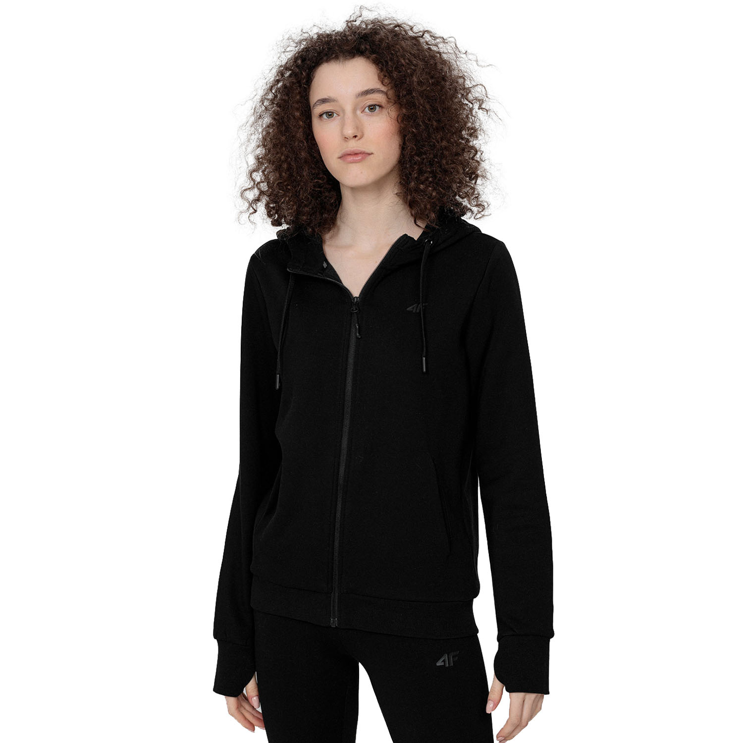 Bluza damska z kapturem rozpinana 4F H4L22-BLD353-20S
