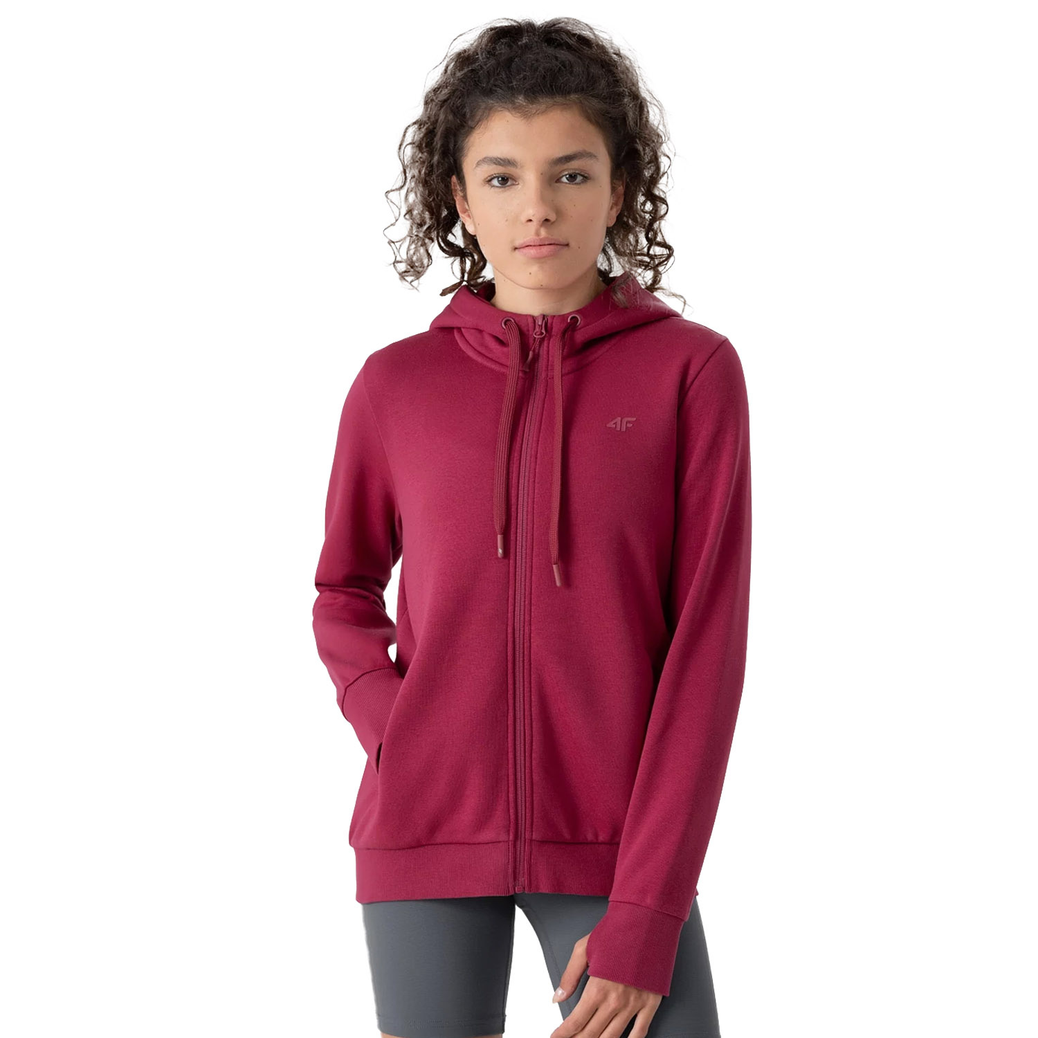 Bluza damska z kapturem rozpinana 4F NOSH4-BLD353-53S