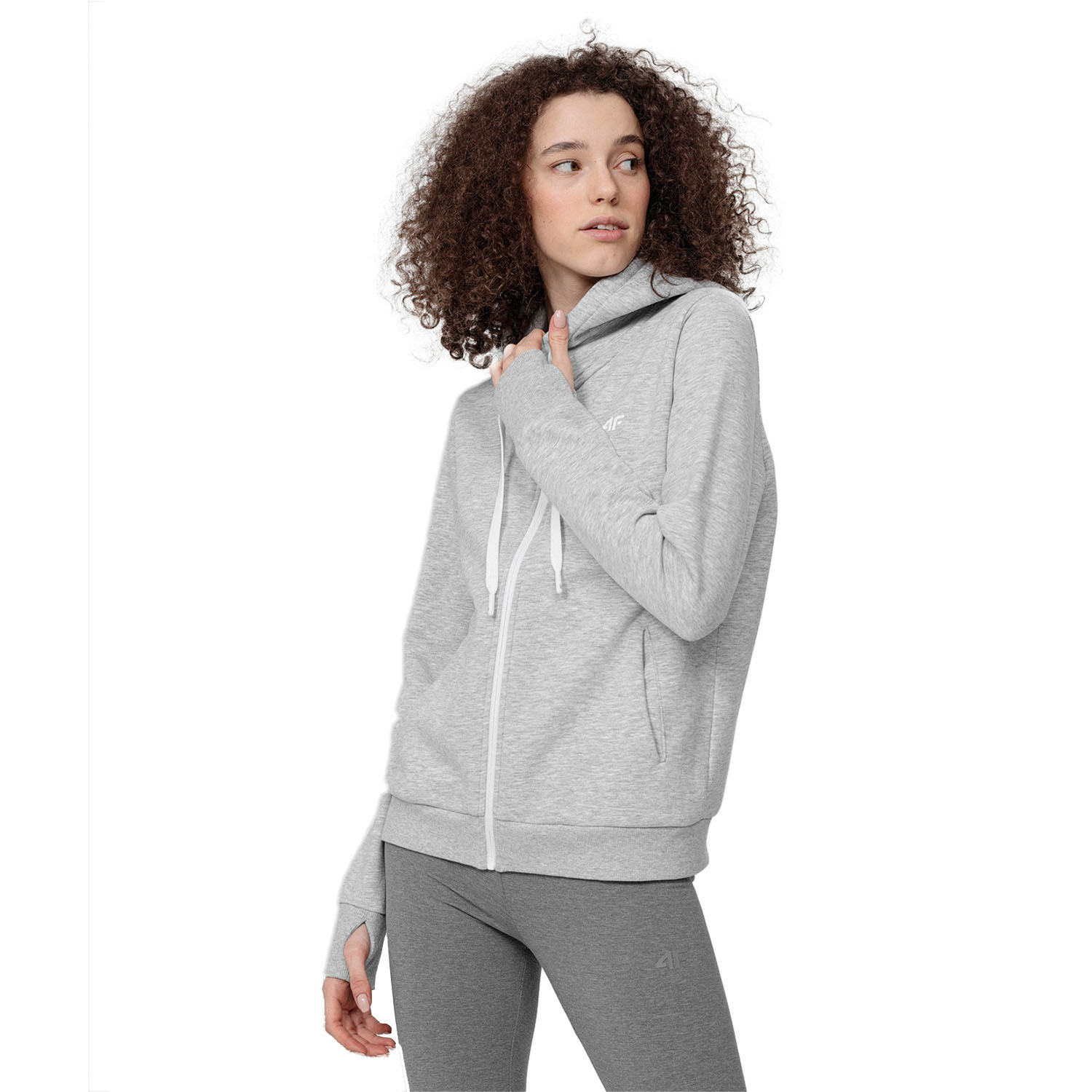 Bluza damska z kapturem rozpinana 4F H4L22-BLD353-27M