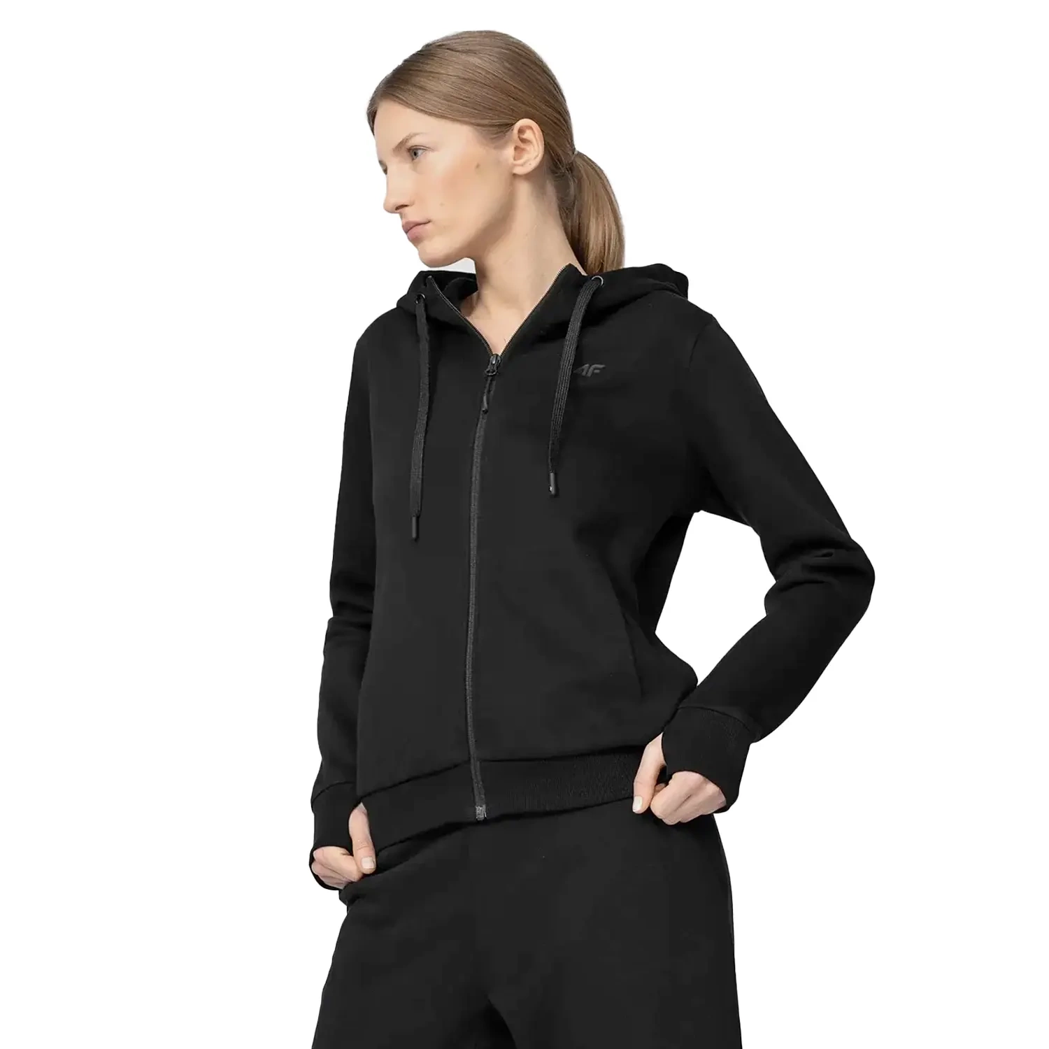 Bluza damska z kapturem rozpinana 4F H4Z22-BLD353-20S