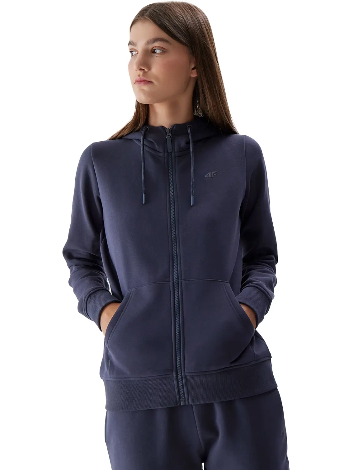 Bluza damska z kapturem rozpinana 4F 4FAW23TSWSF0730-31S 