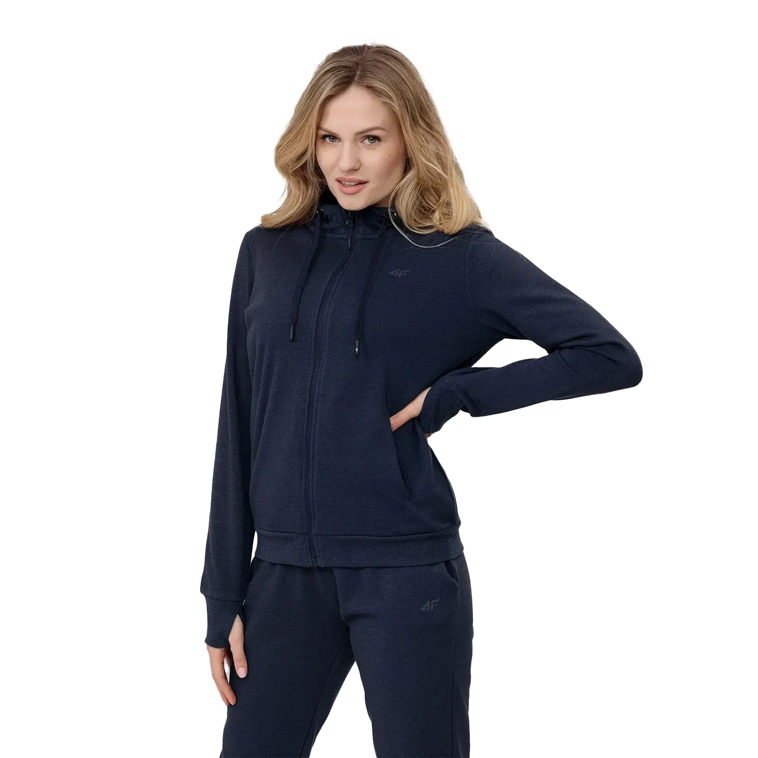 Bluza damska z kapturem rozpinana 4F H4Z22-BLD353-31S