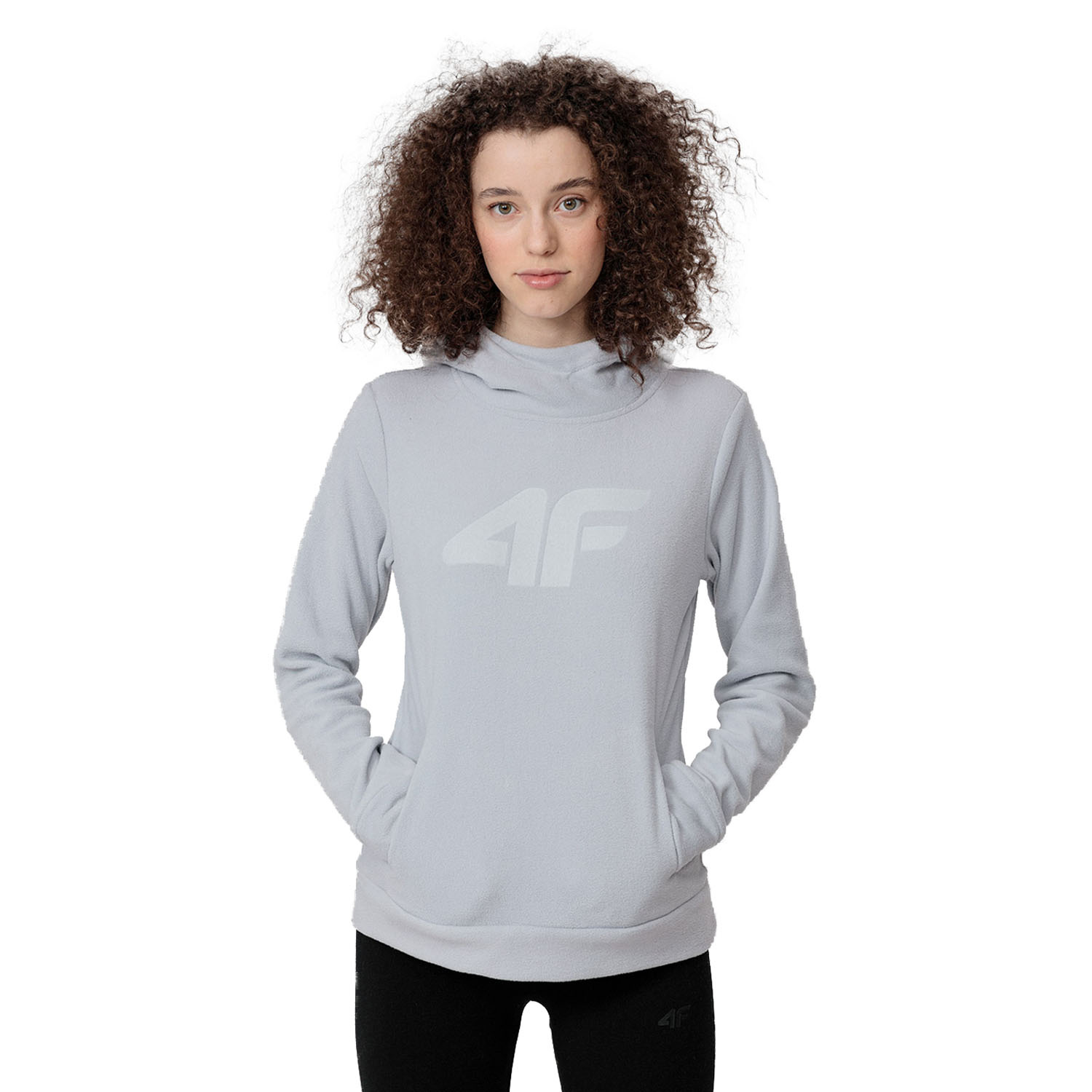 Bluza damska z kapturem polarowa 4F H4L22-PLD352-27S