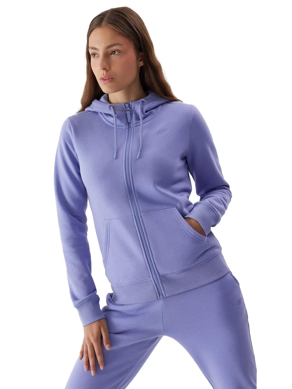 Bluza damska z kapturem rozpinana 4F 4FAW23TSWSF0730-32S 