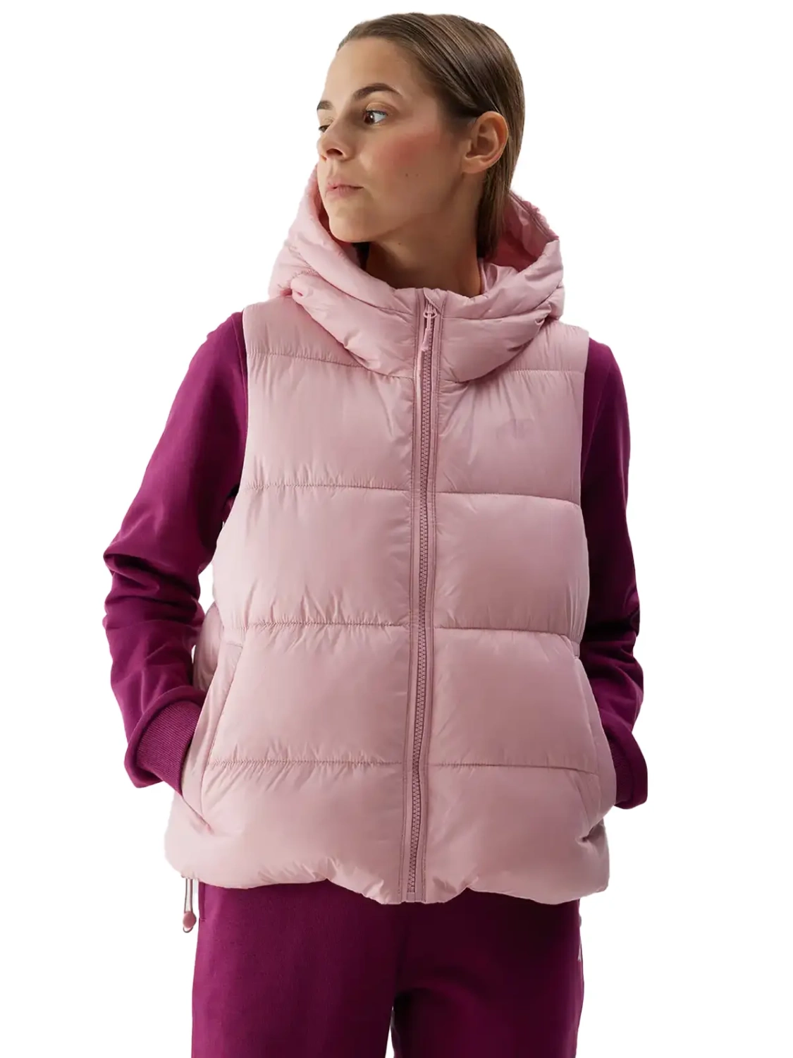 Kurtka damska puchowa bezrękawnik 4F 4FWSS24TVJAF112-56S 