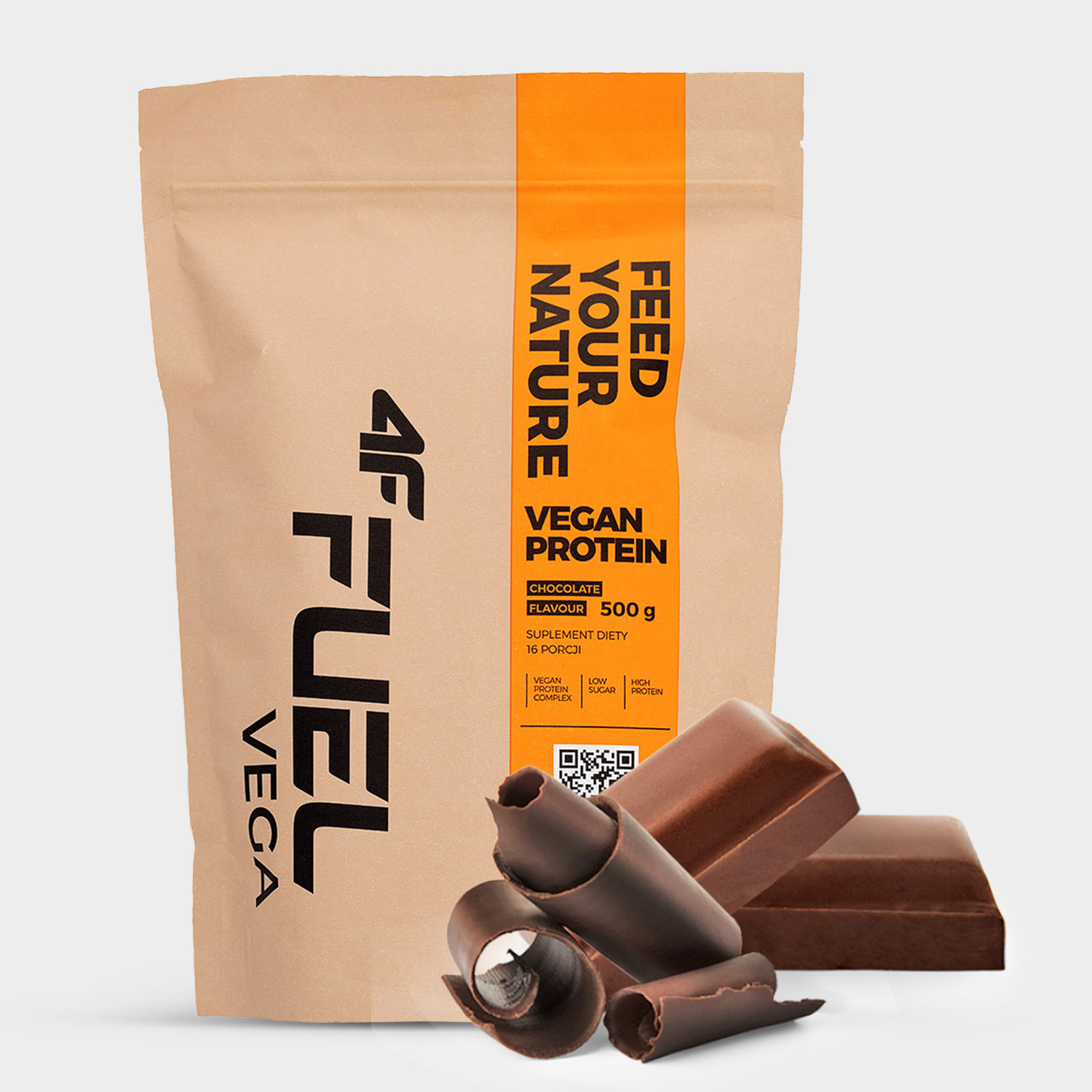 Izolat białek roślinnych 4F FUEL-VEG001 czekolada - 500g