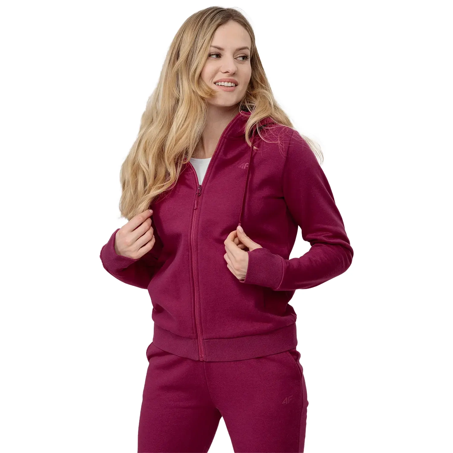 Bluza damska z kapturem rozpinana 4F 4FSS23TSWSF373-53S