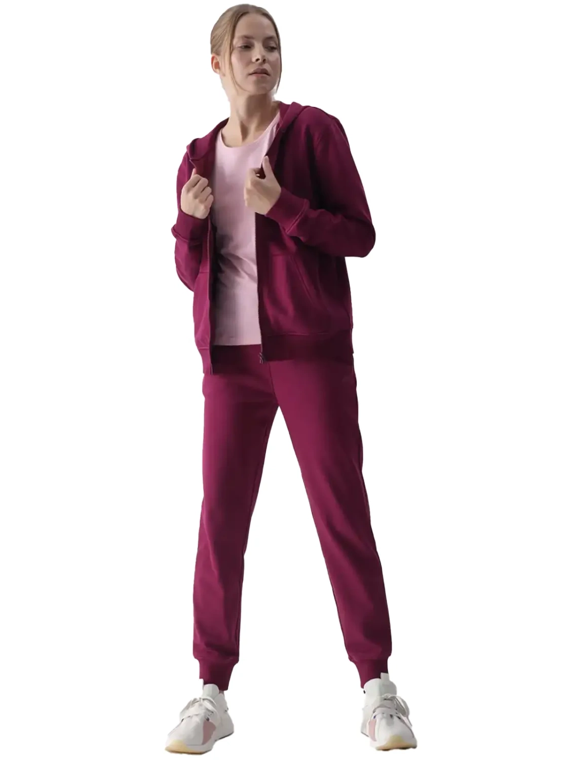 Bluza damska z kapturem rozpinana 4F 4FWMM00TSWSF1467-51S