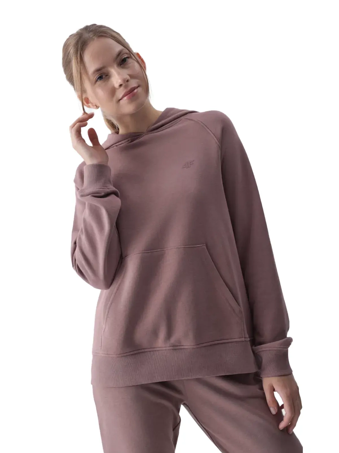 Bluza damska z kapturem 4F 4FWMM00TSWSF1468-83S