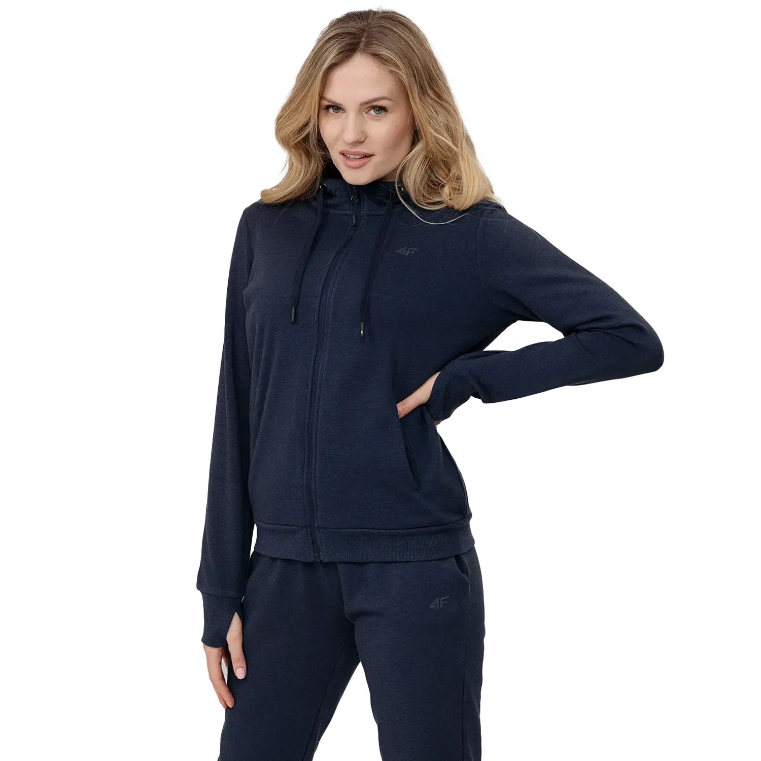 Bluza damska z kapturem rozpinana 4F 4FSS23TSWSF373-31S