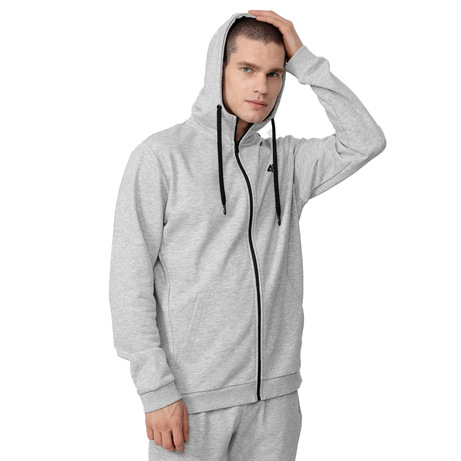 Bluza męska z kapturem rozpinana 4F H4Z22-BLM353-27M