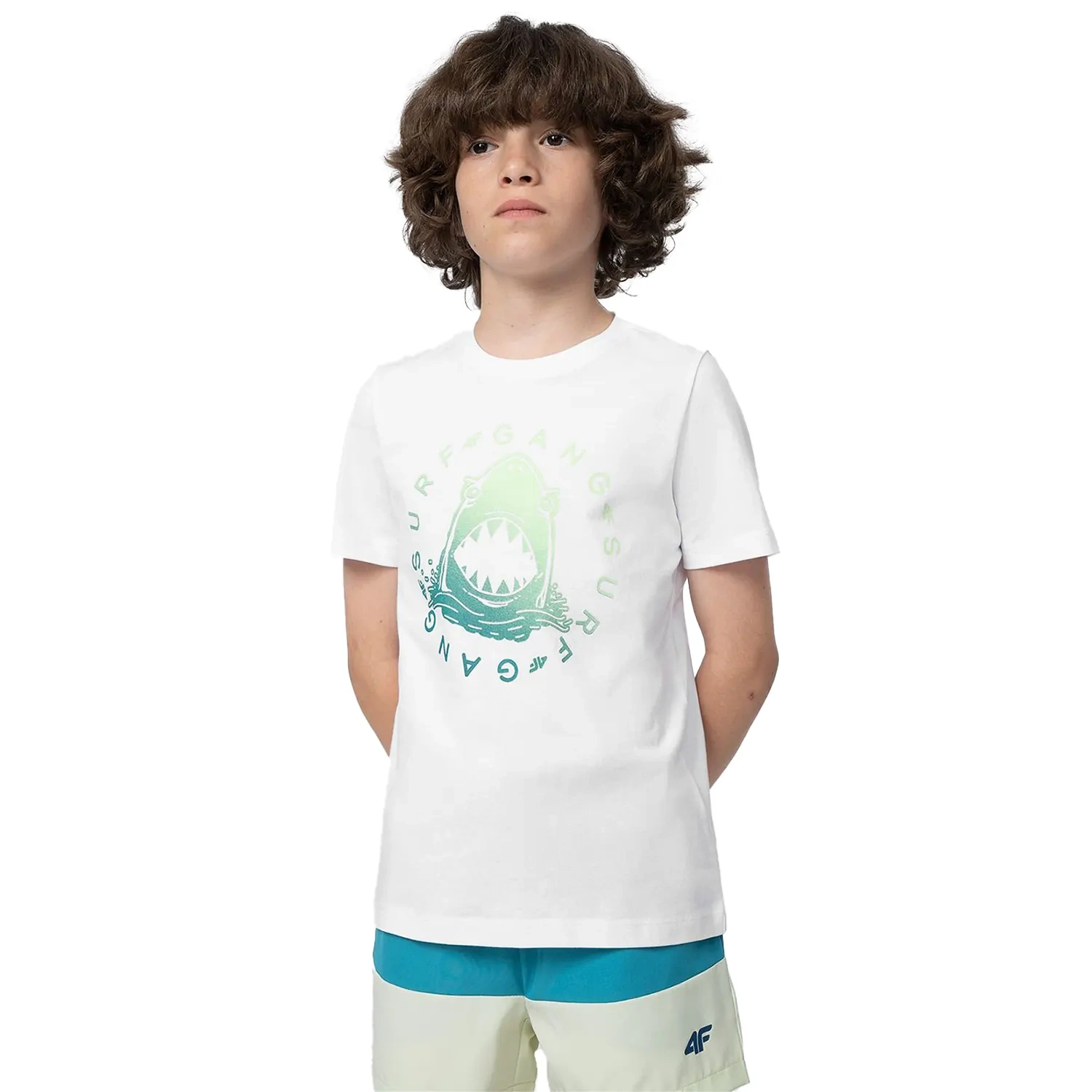 Koszulka dziecięca 4F 4FJSS23TTSHM283-10S