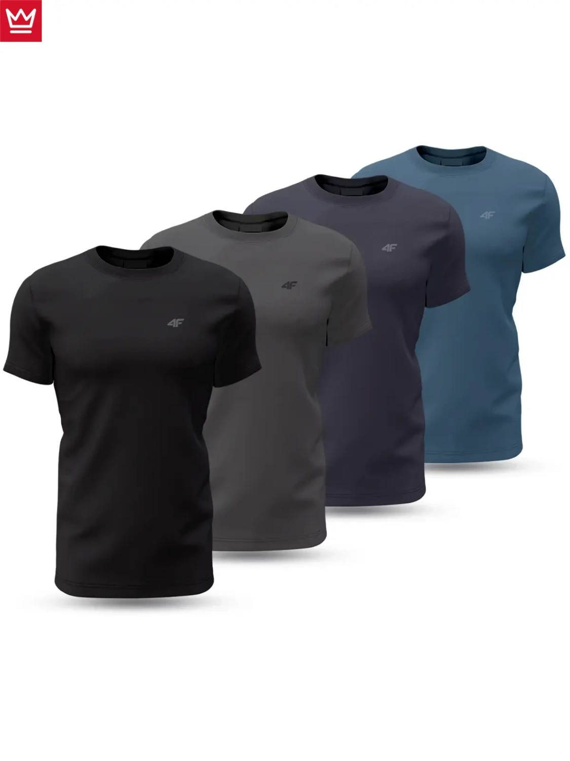 Koszulka 4F 4FWAW23TTSHM1631-90S 4-PAK 