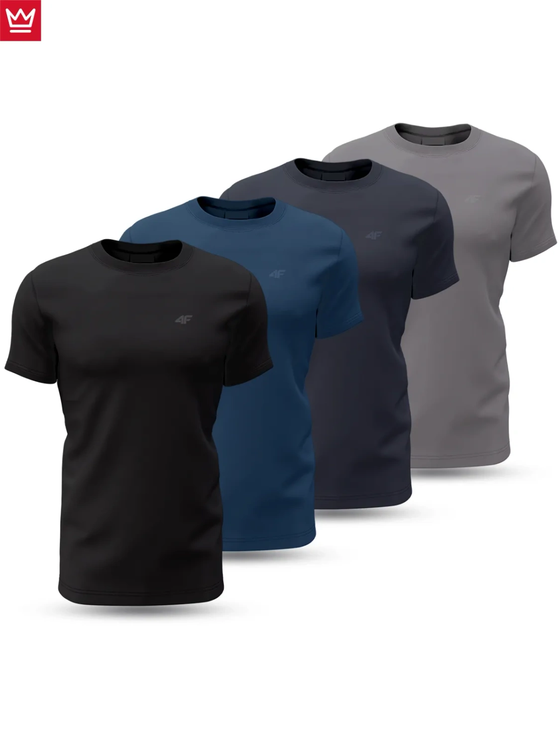 Koszulka męska 4F 4FWAW24TTSHM2426-90S 4PAK