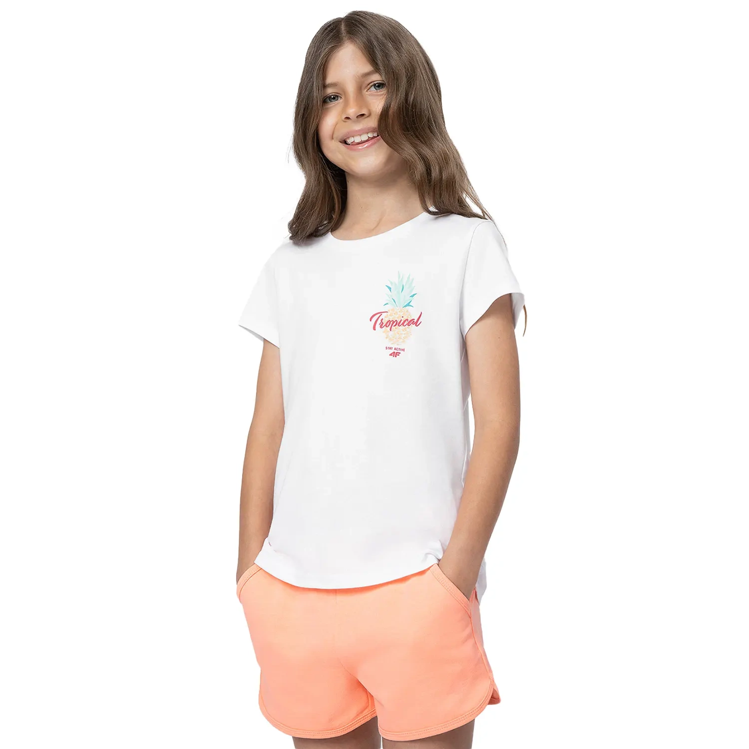 Koszulka dziecięca 4F 4FJSS23TTSHF399-10S