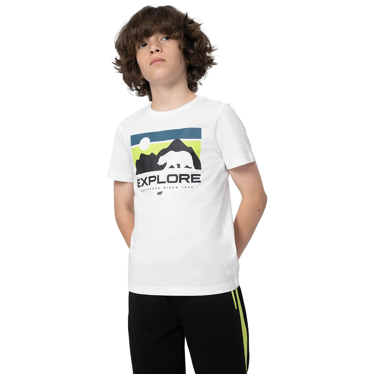 Koszulka dziecięca 4F 4FJSS23TTSHM322-10S