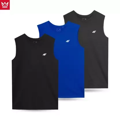 Koszulka męska 4F 4FWSS23TSLEM053-90S 3-PAK