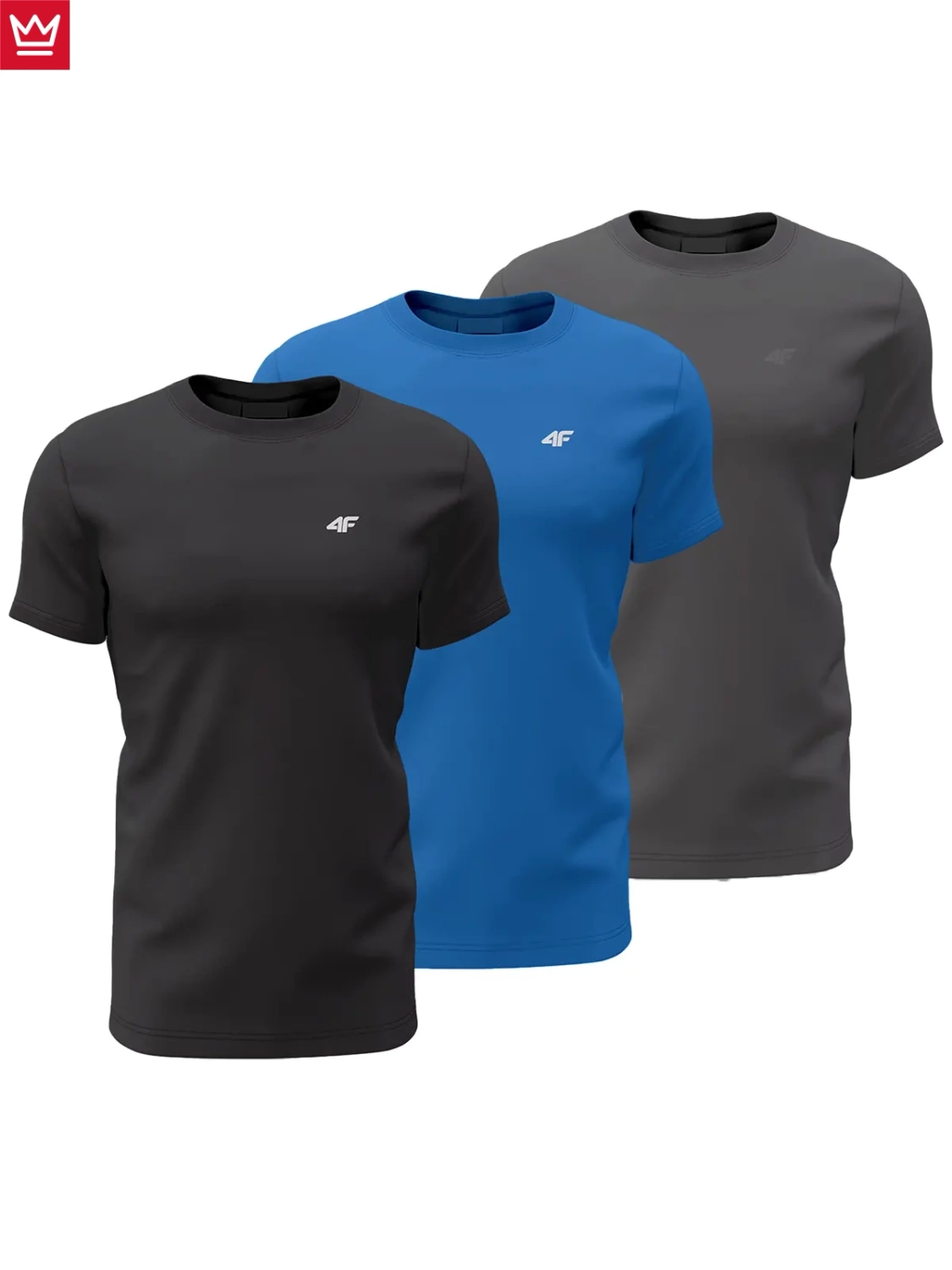 Koszulka 4F 4FWAW23TTSHM1632-90S 3-PAK 