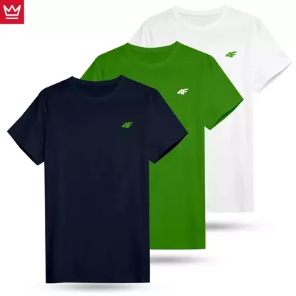 Koszulka męska 4F 4FWSS23TTSHM1233-90S 3PAK