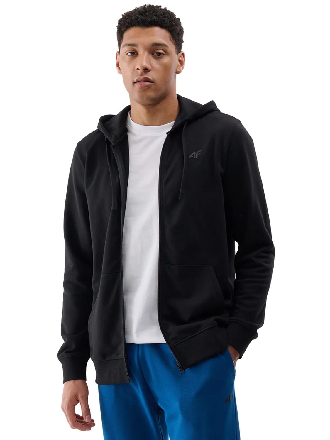 Bluza męska z kapturem rozpinana 4F 4FWMM00TSWSM1768-20S