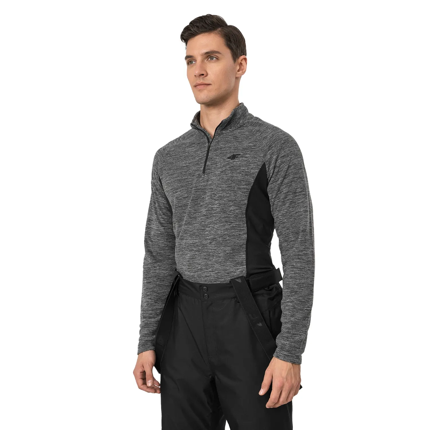 Bluza męska z kapturem rozpinana polarowa 4F H4Z22-BIMP011-24M