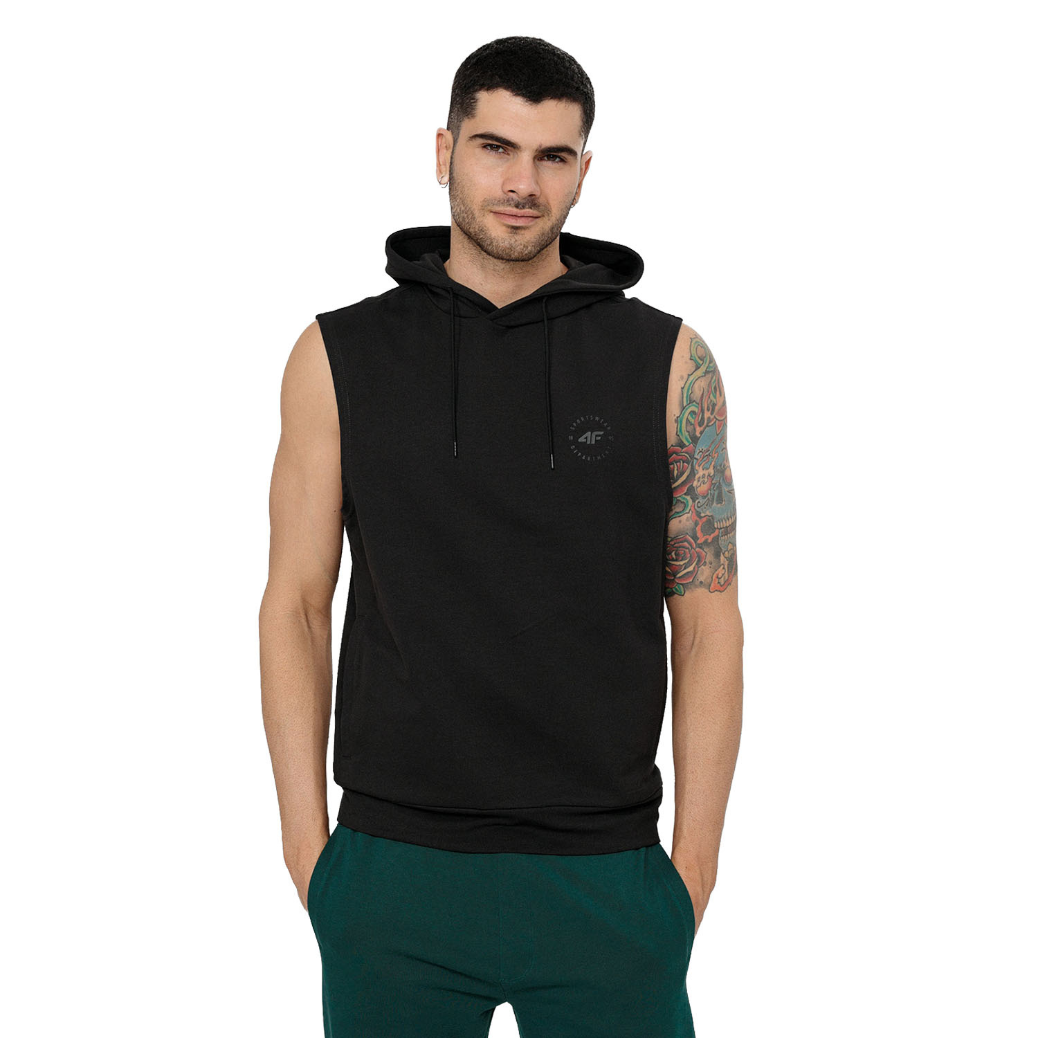 Bluza męska z kapturem rozpinana 4F H4L22-BLM020-22S