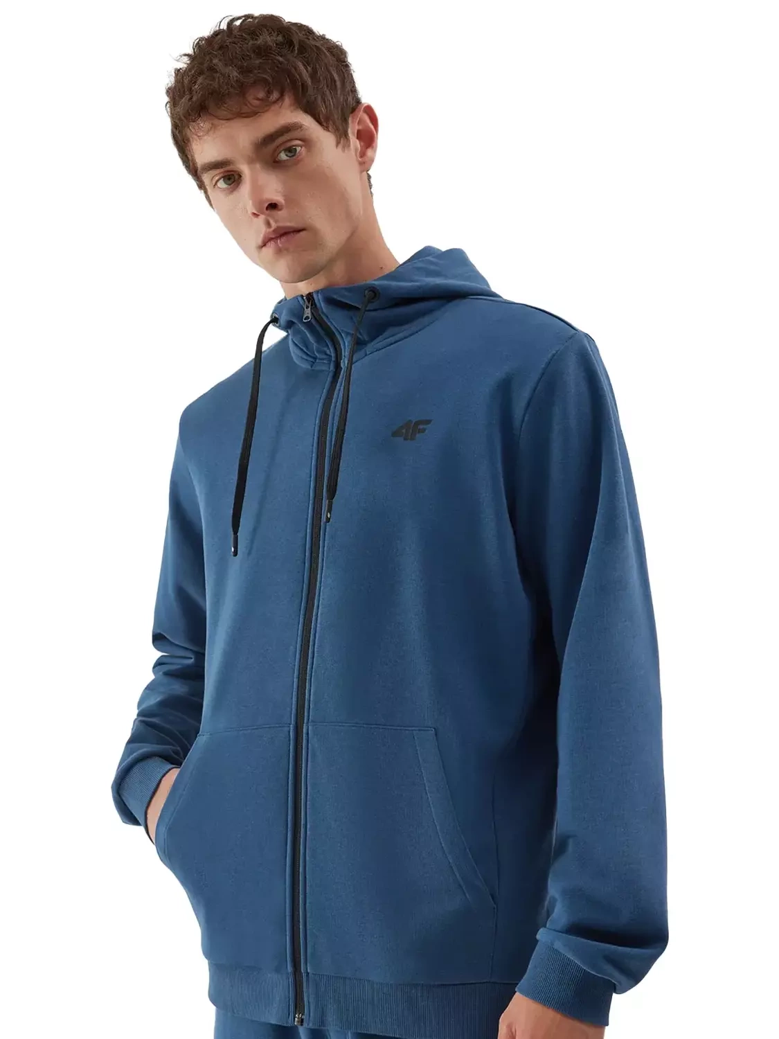 Bluza męska z kapturem rozpinana 4F 4FAW23TSWSM695-32S 