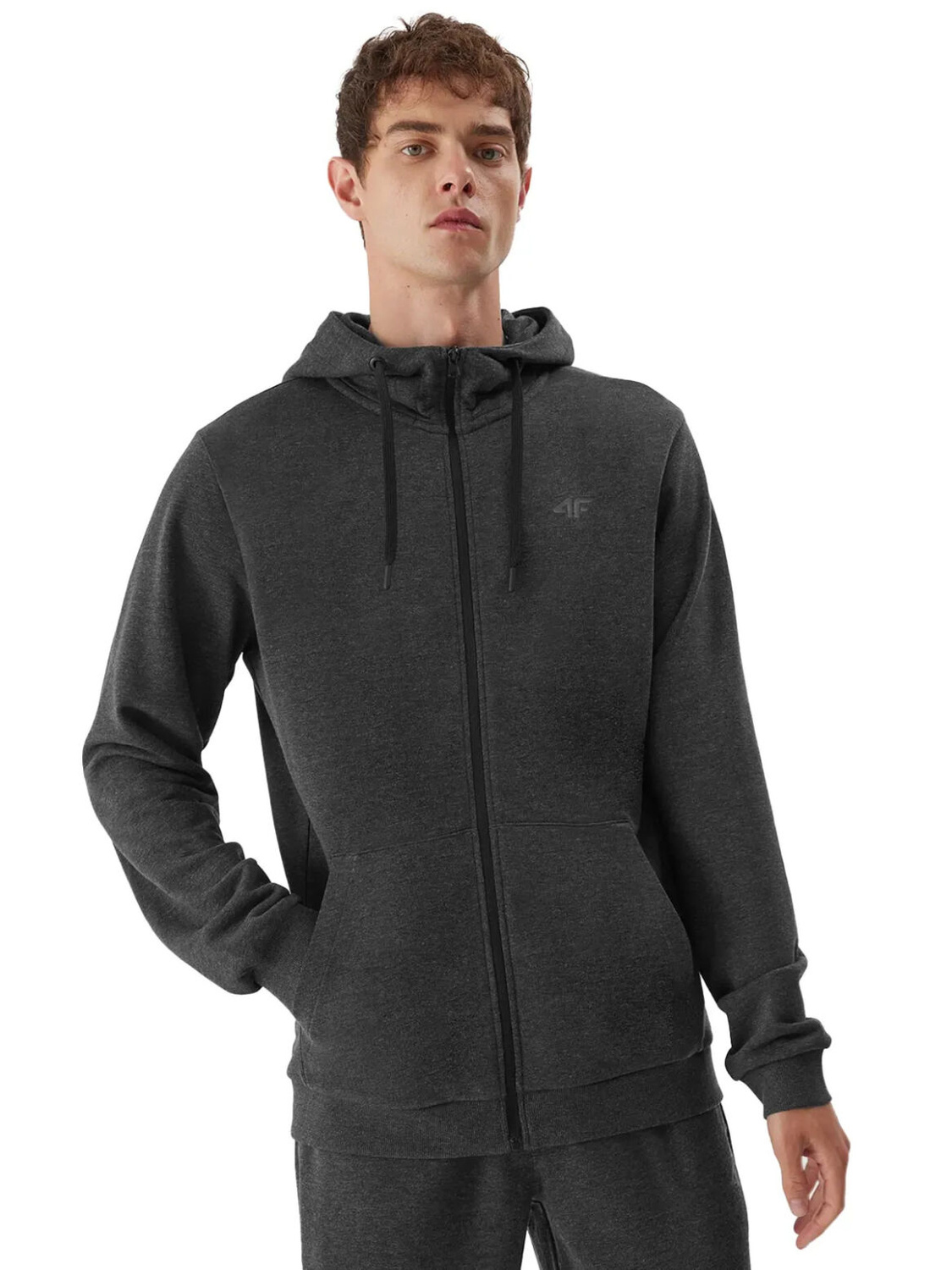 Bluza męska z kapturem rozpinana 4F 4FAW23TSWSM695-23M 