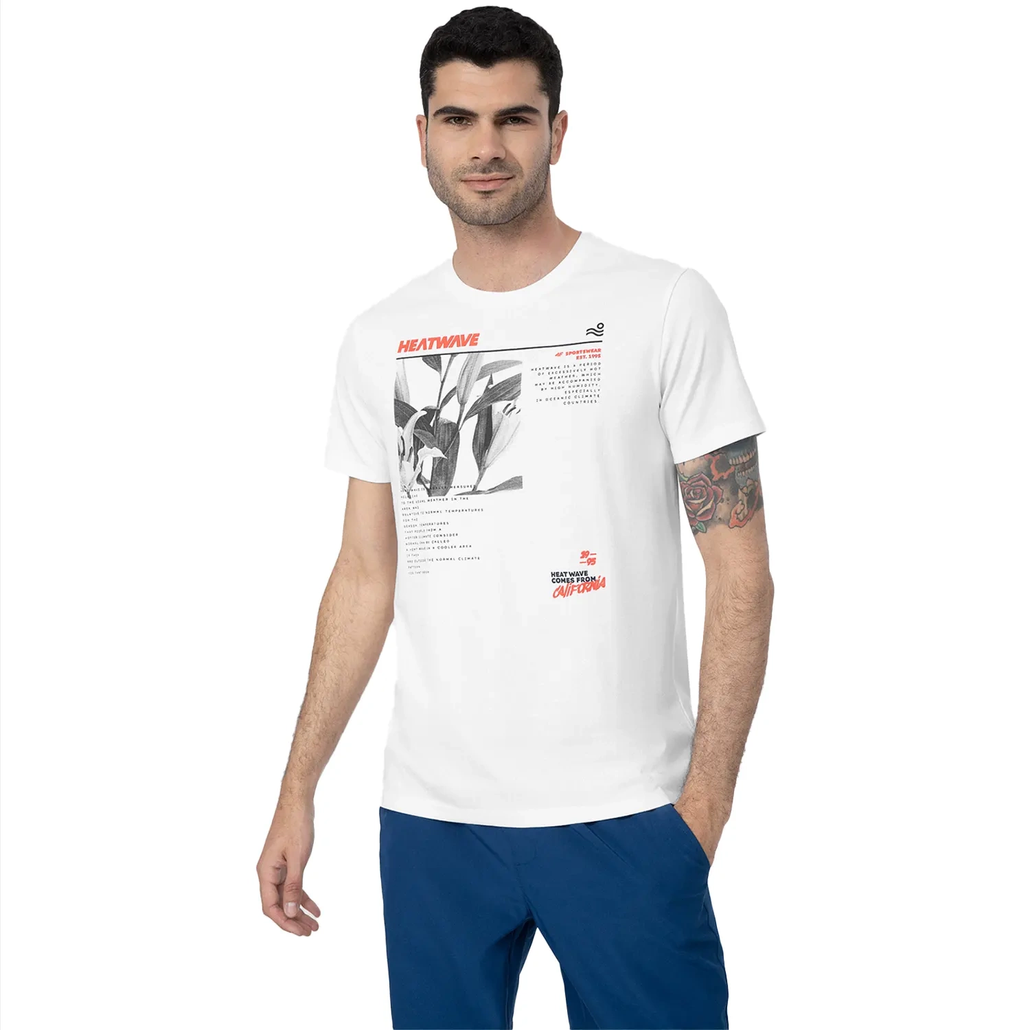 Koszulka męska 4F 4FSS23TTSHM356-10S