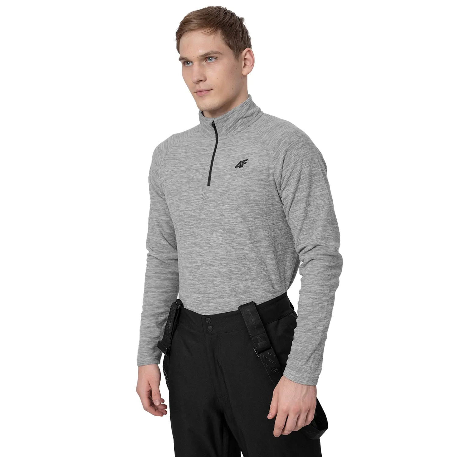 Bluza męska z kapturem rozpinana polarowa 4F H4Z22-BIMP010-27M