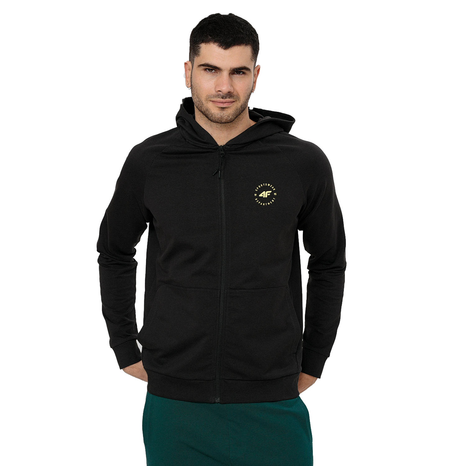 Bluza męska z kapturem rozpinana 4F H4L22-BLM019-22S