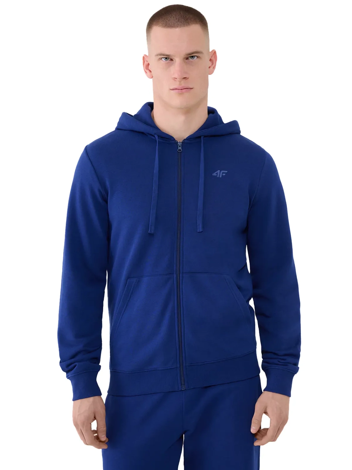 Bluza męska z kapturem rozpinana 4F 4FWMM00TSWSM1768-031S