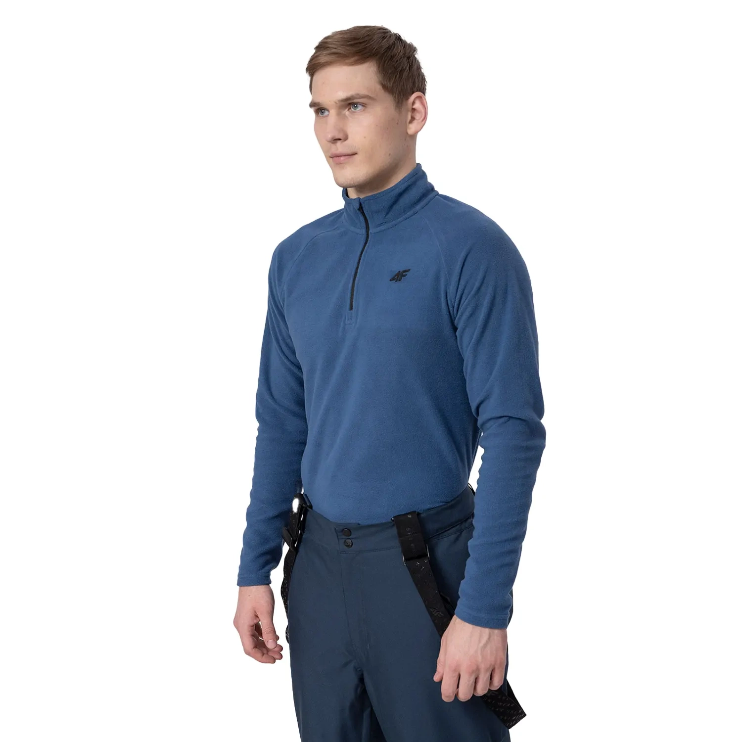 Bluza męska z kapturem rozpinana polarowa 4F H4Z22-BIMP010-32S