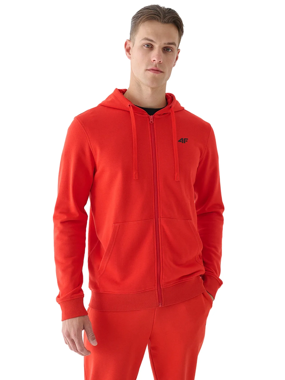 Bluza męska z kapturem rozpinana 4F 4FWMM00TSWSM1466-60S