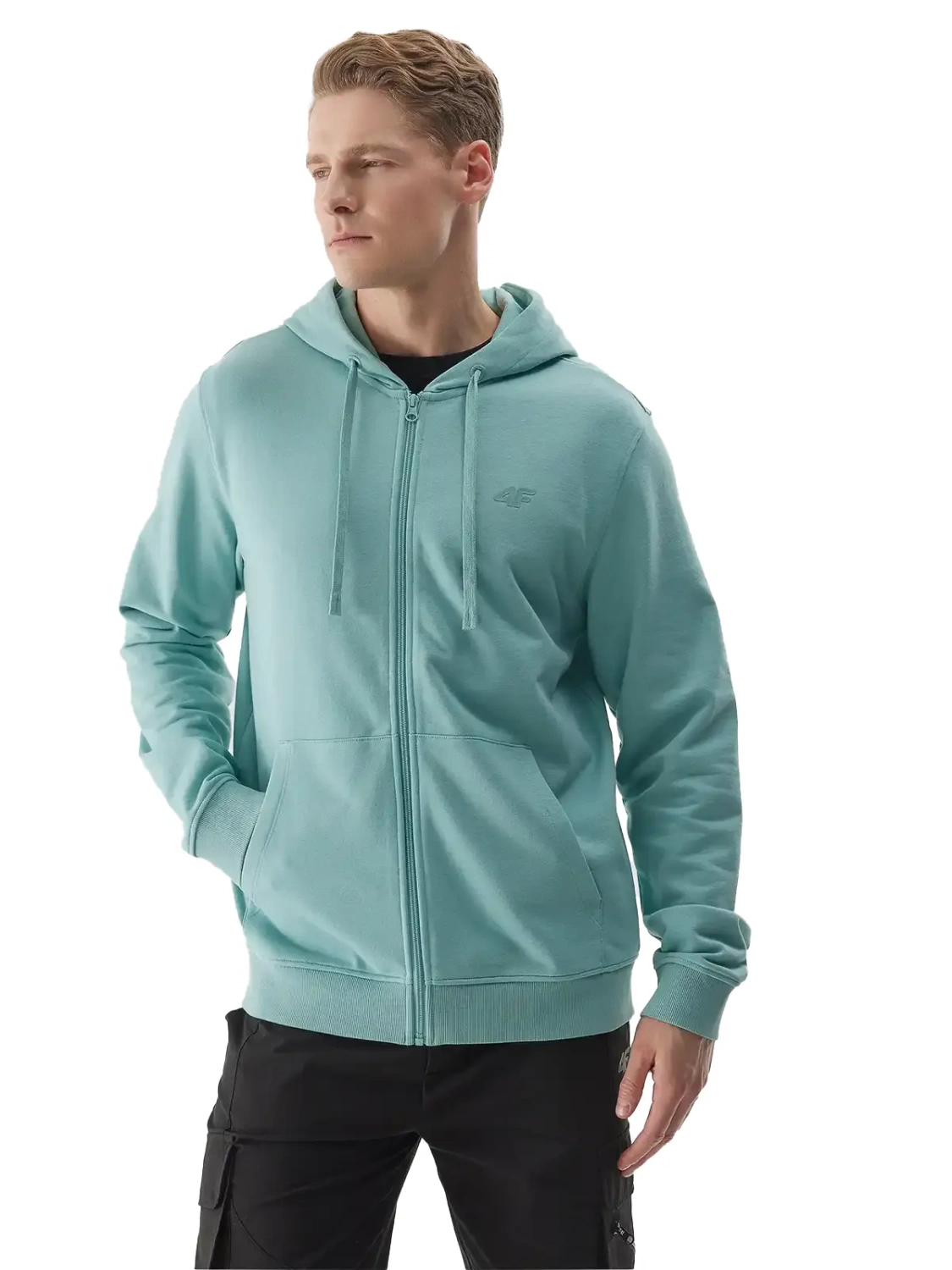 Bluza męska z kapturem rozpinana 4F 4FWSS24TSWSM0951-47S 