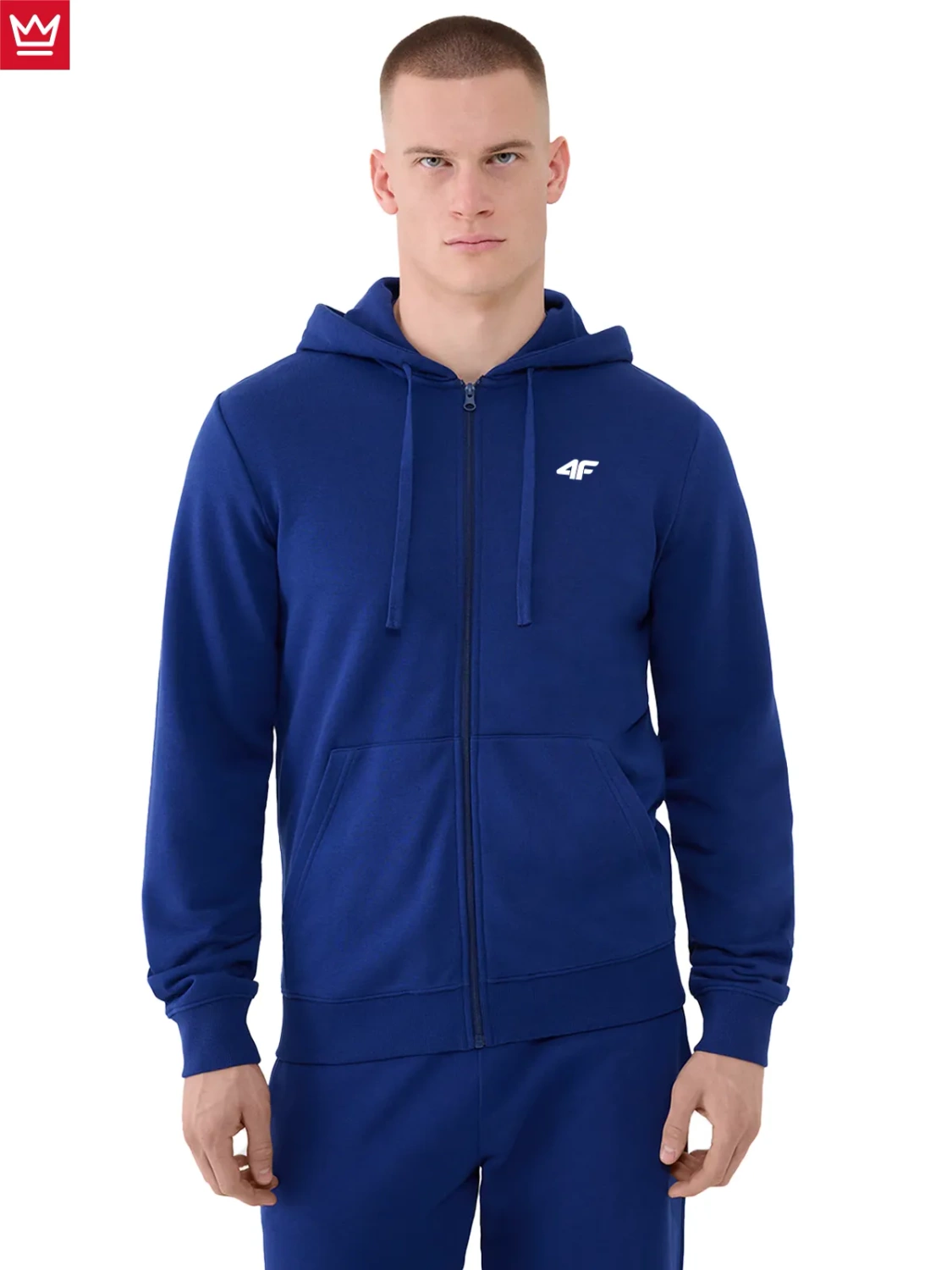 Bluza męska z kapturem rozpinana 4F 4FWAW24TSWSM1966-31S