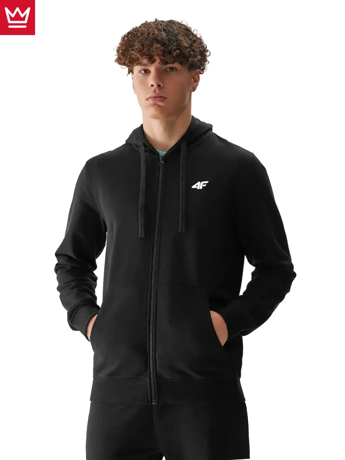 Bluza męska z kapturem rozpinana 4F 4FWSS24TSWSM1532-20S