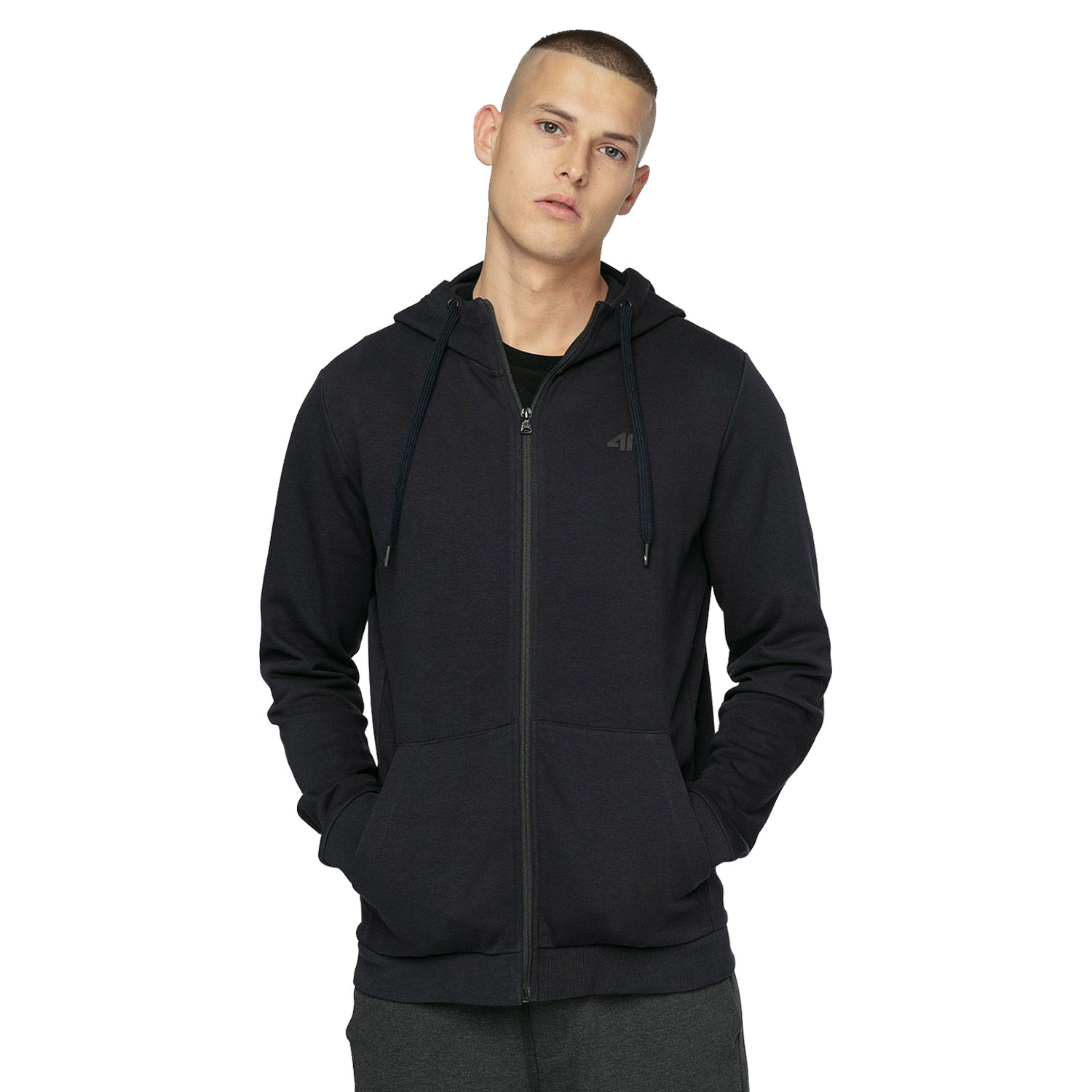 Bluza męska z kapturem rozpinana 4F NOSH4-BLM353-30S