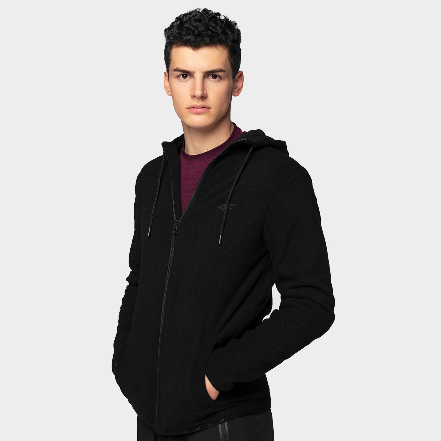 Bluza męska z kapturem rozpinana 4F H4Z19-PLM070-20S