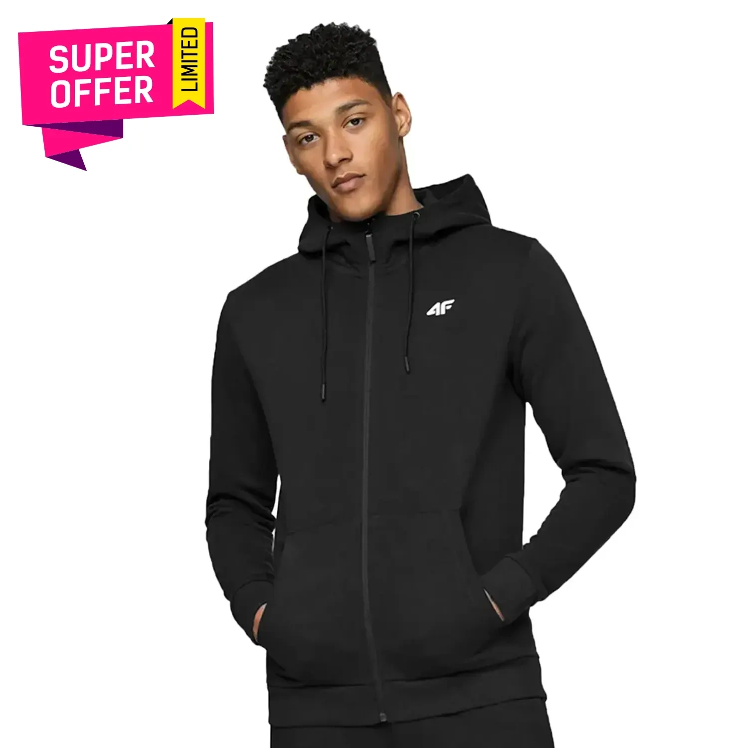 Bluza męska z kapturem rozpinana 4F 4FAW22TSWSM502-20S