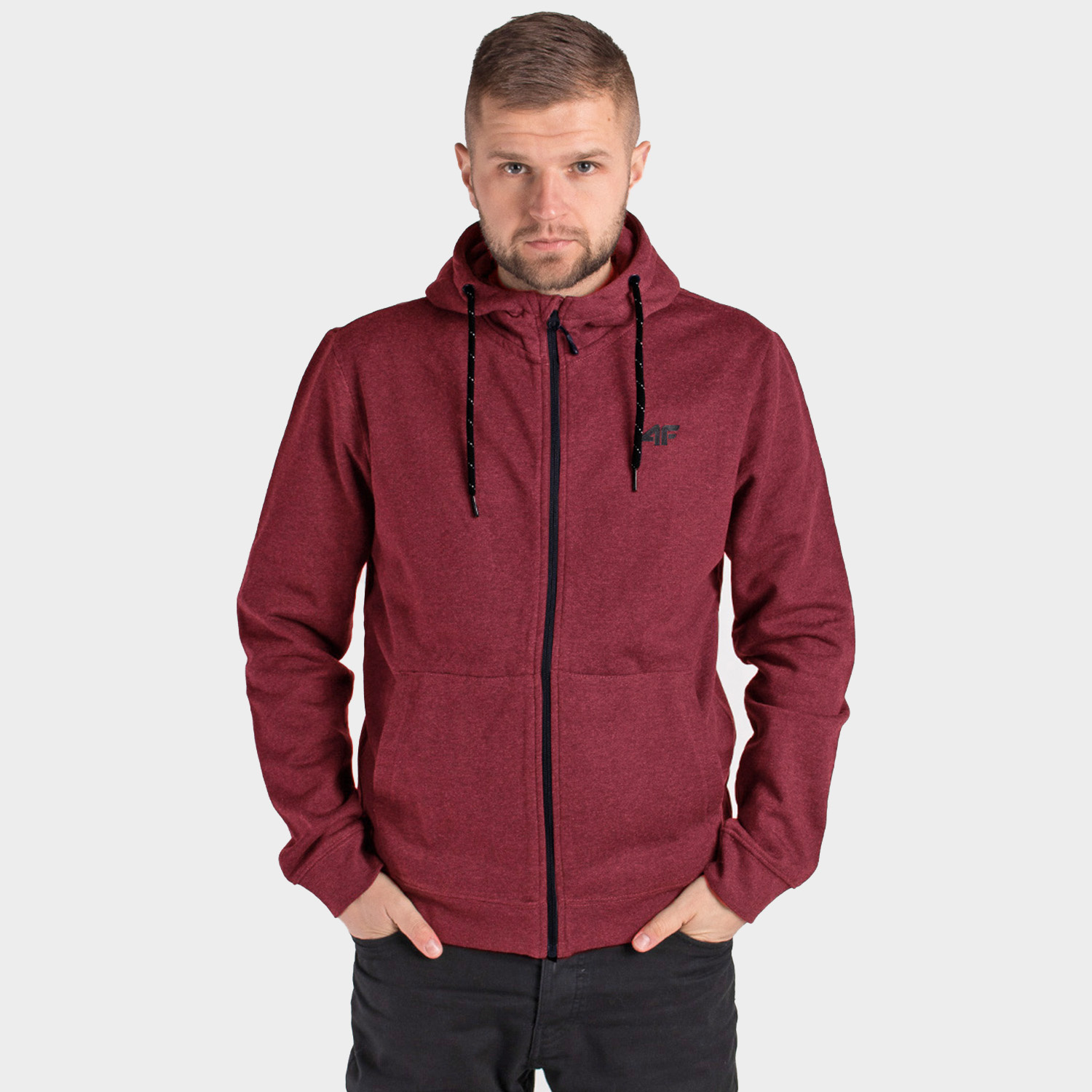 Bluza męska z kapturem rozpinana 4F H4Z18-BLM002-62M