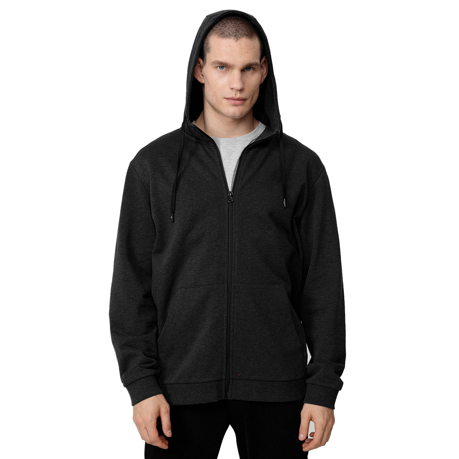 Bluza męska z kapturem rozpinana 4F H4L22-BLM353-23M