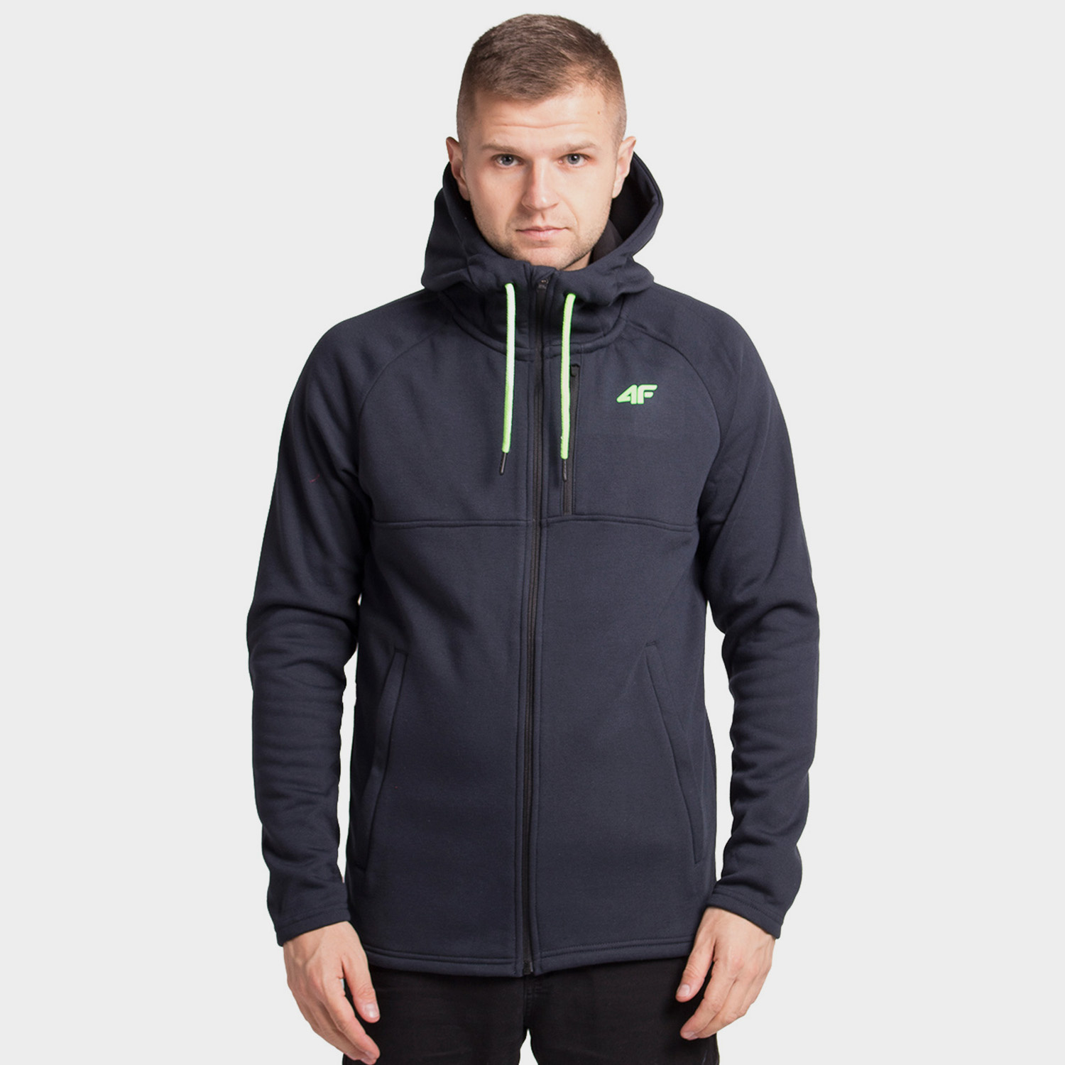 Bluza męska z kapturem rozpinana 4F H4Z18-BLM006-31M