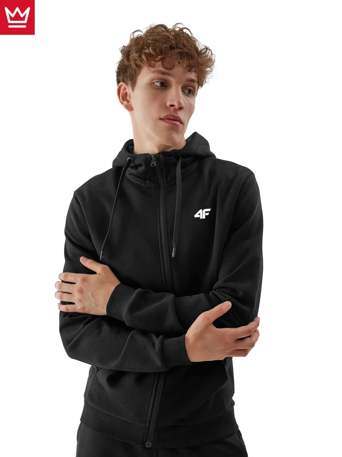 Bluza męska z kapturem rozpinana 4F 4FWAW23TSWSM1283-20S 