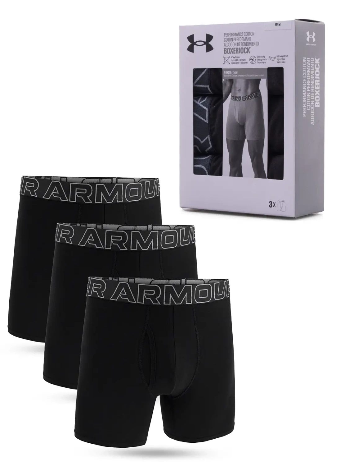 Bokserki męskie Under Armour 1383889-001 3PAK