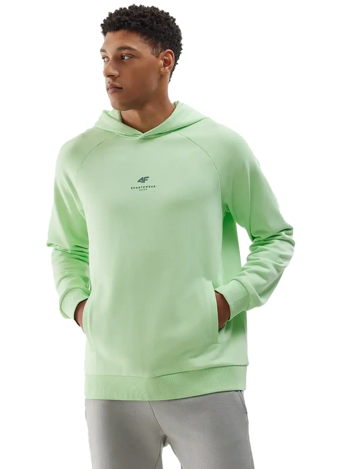 Bluza męska z kapturem 4F 4FWSS24TSWSM1010-42S 