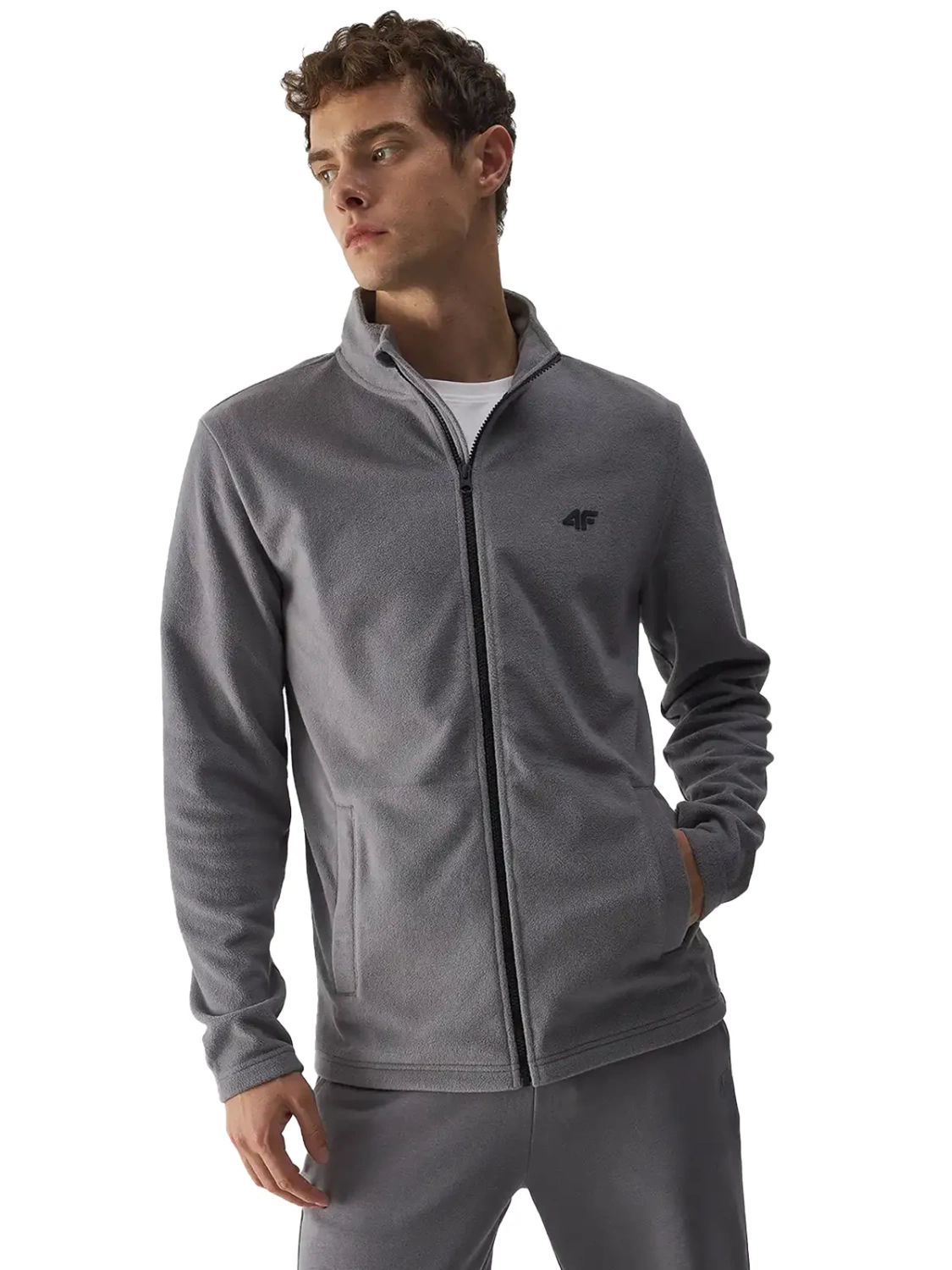 Bluza męska rozpinana polarowa 4F 4FWMM00TFLEM289-25S