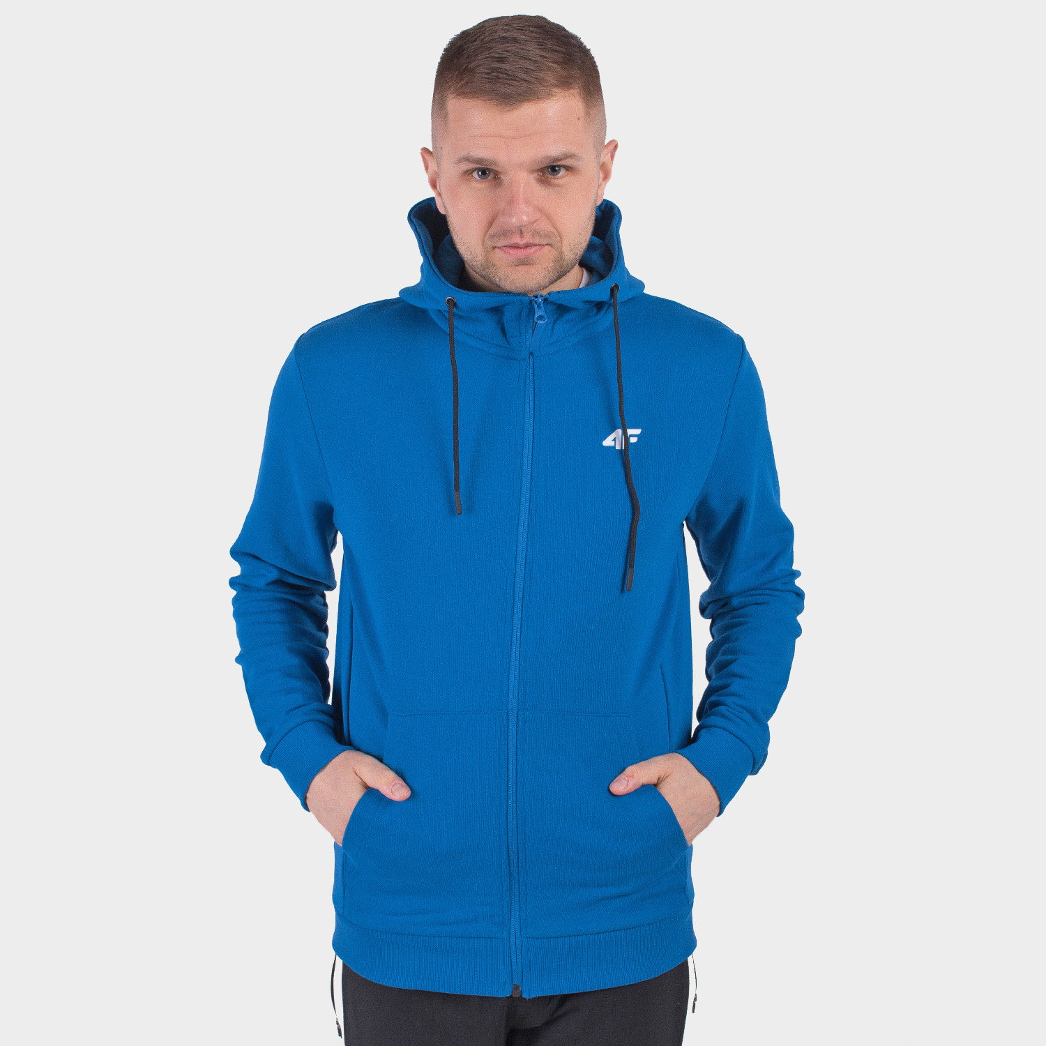 Bluza męska z kapturem rozpinana 4F NOSH4-BLM004-36S