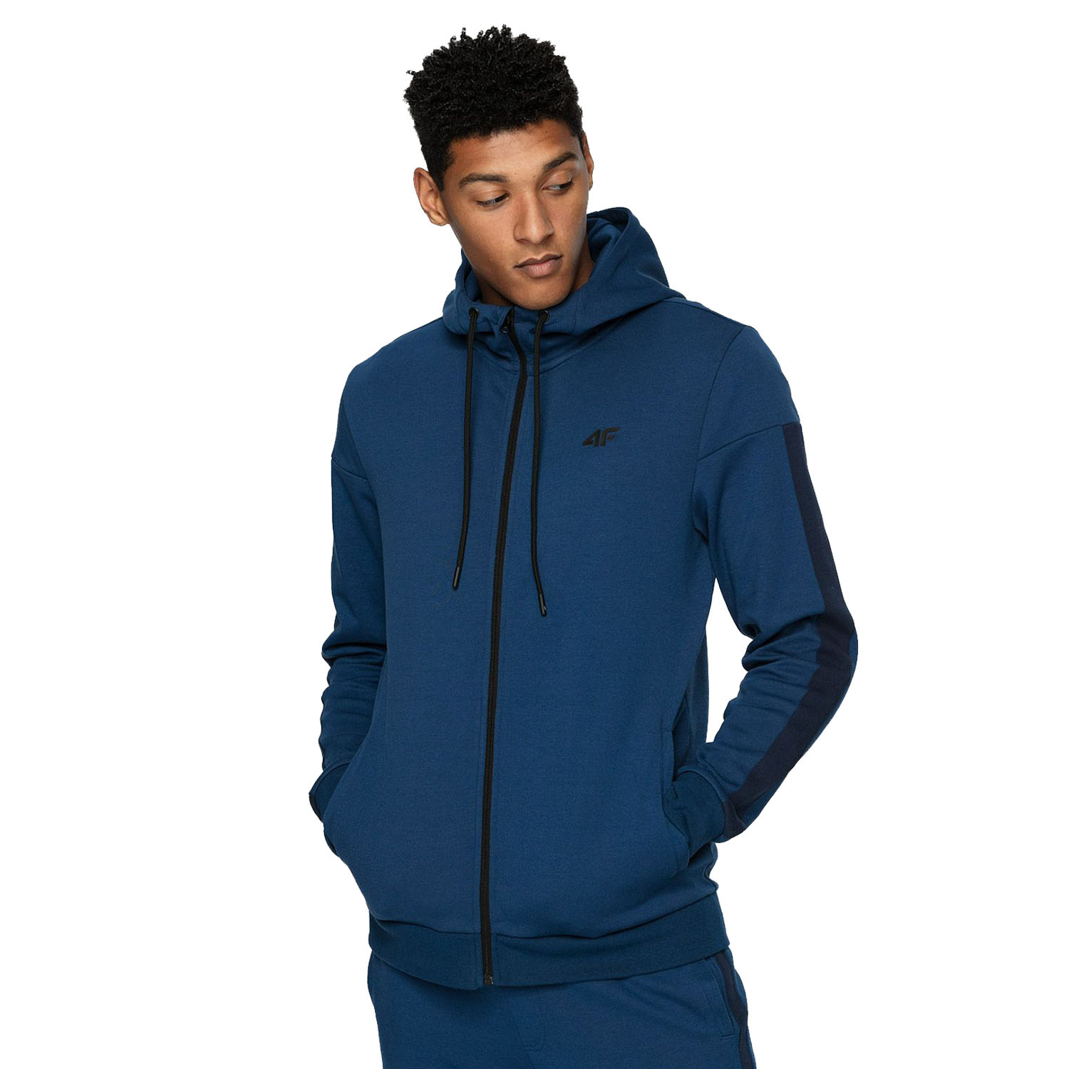 Bluza męska z kapturem rozpinana 4F H4Z21-BLM014-32S